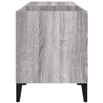 Platenkast 84,5x38x48 cm bewerkt hout grijs sonoma eikenkleurig