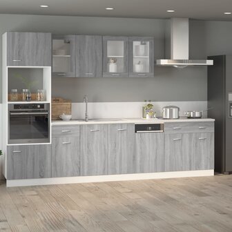 Onderkast met lade 80x46x81,5 cm bewerkt hout grijs sonoma