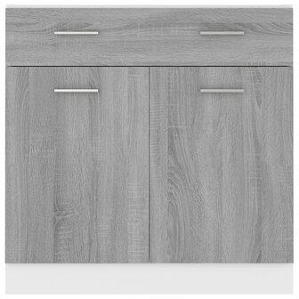Onderkast met lade 80x46x81,5 cm bewerkt hout grijs sonoma
