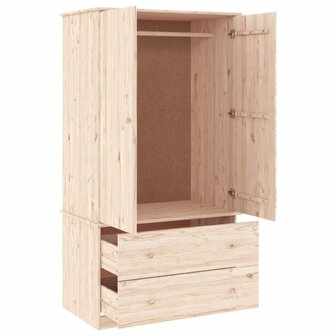 Kledingkast ALTA 90x55x170 cm massief grenenhout