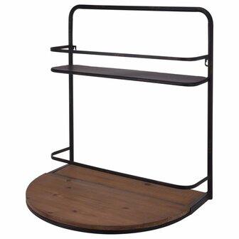 Wijnbar met inklapbaar schap 56x42x61,5 cm