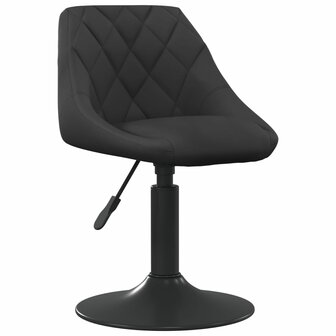 Eetkamerstoelen draaibaar 2 st fluweel zwart