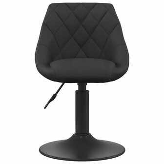 Eetkamerstoelen draaibaar 2 st fluweel zwart