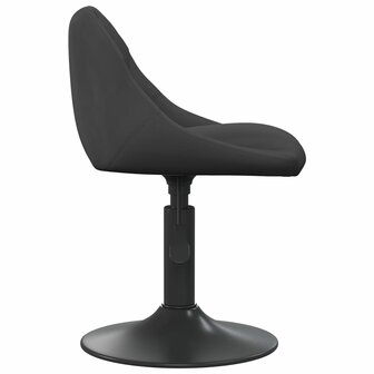 Eetkamerstoelen draaibaar 2 st fluweel zwart