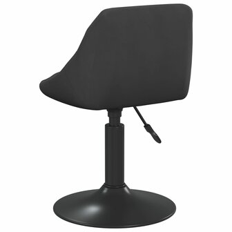 Eetkamerstoelen draaibaar 2 st fluweel zwart