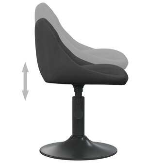 Eetkamerstoelen draaibaar 2 st fluweel zwart
