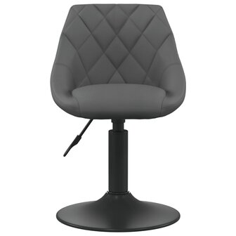 Eetkamerstoelen draaibaar 2 st fluweel donkergrijs