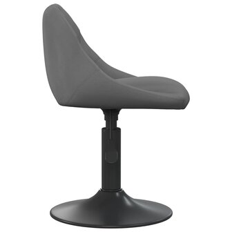 Eetkamerstoelen draaibaar 2 st fluweel donkergrijs