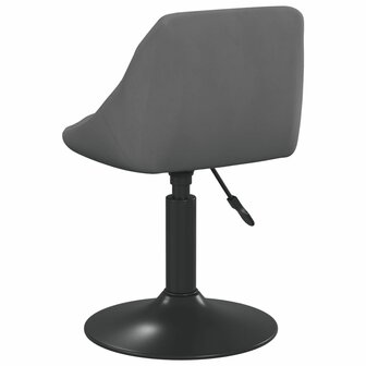 Eetkamerstoelen draaibaar 2 st fluweel donkergrijs