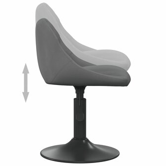 Eetkamerstoelen draaibaar 2 st fluweel donkergrijs