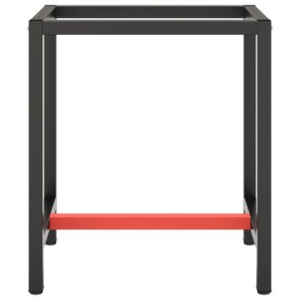 Werkbankframe 70x50x79 cm metaal matzwart en matrood