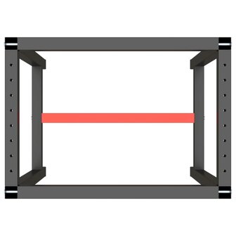 Werkbankframe 70x50x79 cm metaal matzwart en matrood