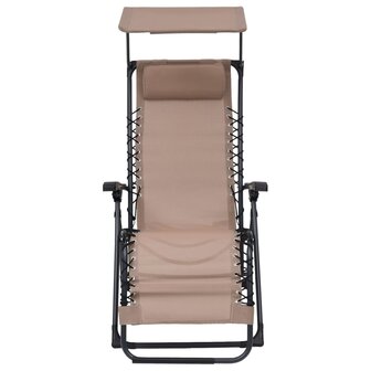Terrasstoelen 2 st inklapbaar textileen taupe