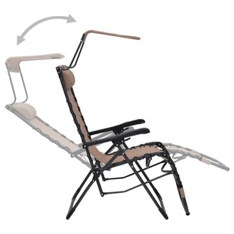Terrasstoelen 2 st inklapbaar textileen taupe