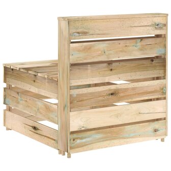 Tuinmiddenbank pallet ge&iuml;mpregneerd grenenhout