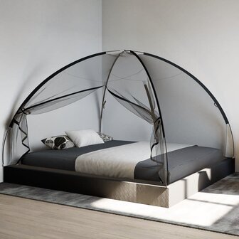 Klamboe met deuren Mongolia 220 gaas 200x180x135 cm zwart