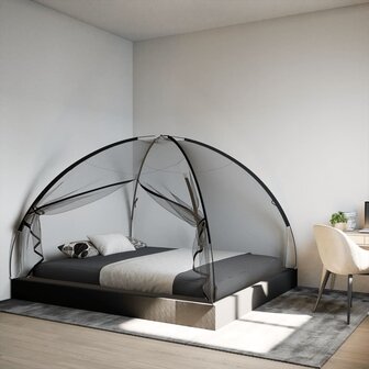 Klamboe met deuren Mongolia 220 gaas 200x180x135 cm zwart