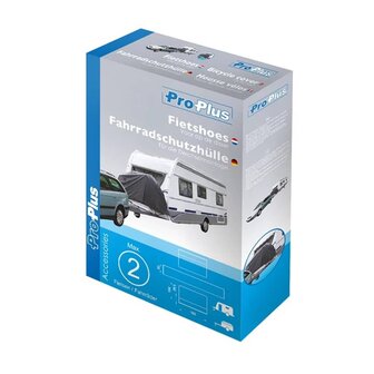 Fietshoes voor 2 fietsen achter gemonteerd rek