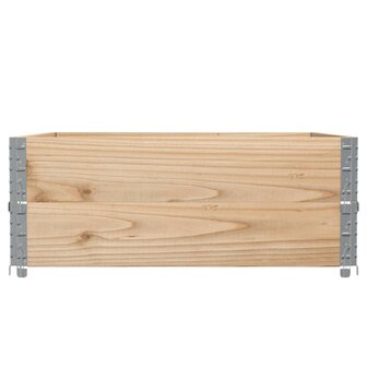 Palletopzetranden 2 st 100x100 cm massief grenenhout