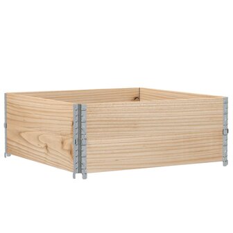 Palletopzetranden 2 st 100x100 cm massief grenenhout