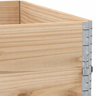 Palletopzetranden 2 st 100x100 cm massief grenenhout