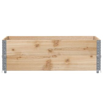 Palletopzetranden 2 st 120x80 cm massief grenenhout