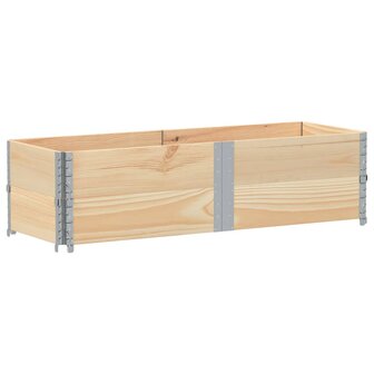 Palletopzetranden 2 st 150x50 cm massief grenenhout