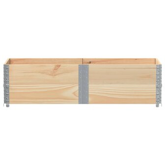 Palletopzetranden 2 st 150x50 cm massief grenenhout