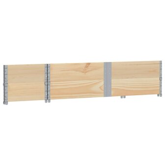 Palletopzetranden 2 st 150x50 cm massief grenenhout