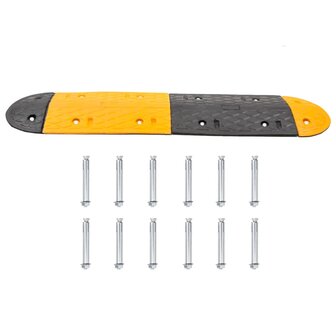 Verkeersdrempel 517x32,5x4 cm rubber geel en zwart