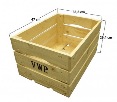 Vwp Fietskrat 40 Liter Hout Naturel