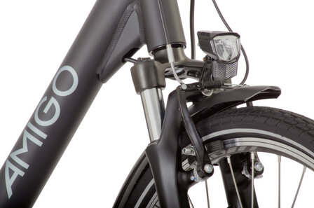 Amigo E-Faro S2 Dames 7V Rollerbrake matzwart 49 cm 28 inch matzwart 49 cm 28 inch