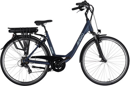 Amigo E-Altura D2 Dames 7V V-Brakes matblauw 49 cm 28 inch matblauw 49 cm 28 inch