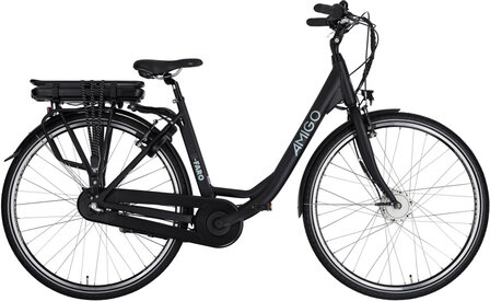 Amigo E-Faro S1 Dames 3V V-Brakes matzwart 49 cm 28 inch matzwart 49 cm 28 inch