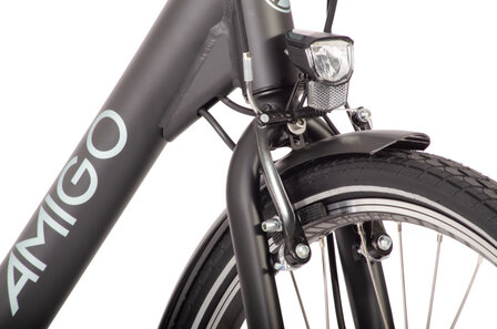 Amigo E-Faro S1 Dames 3V V-Brakes matzwart 49 cm 28 inch matzwart 49 cm 28 inch