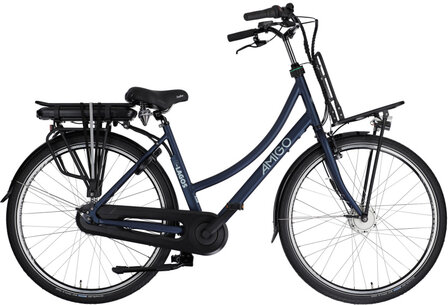 Amigo E-Lagos T3 Dames 7V Rollerbrake matblauw 50 cm 28 inch matblauw 50 cm 28 inch