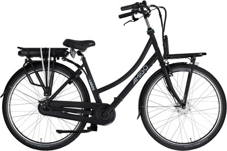 Amigo E-Lagos T3 Dames 7V Rollerbrake matzwart 50 cm 28 inch matzwart 50 cm 28 inch