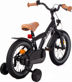Amigo Thunder Jongens Terugtraprem zwart/wit 22 cm 14 inch zwart/wit 22 cm 14 inch