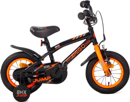Amigo Bmx Jump Jongens Terugtraprem zwart/neon oranje 22 cm 12 inch zwart/neon oranje 22 cm 12 inch