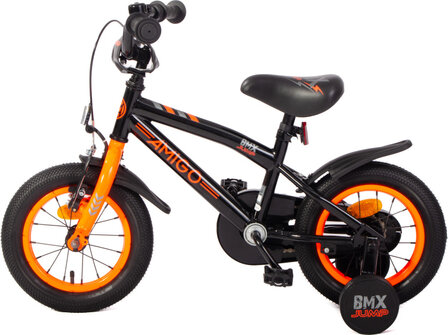 Amigo Bmx Jump Jongens Terugtraprem zwart/neon oranje 22 cm 12 inch zwart/neon oranje 22 cm 12 inch