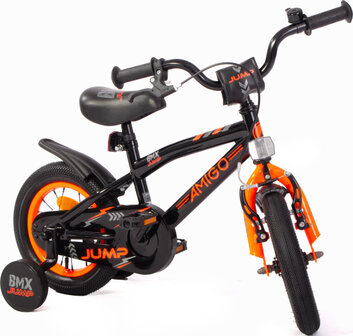 Amigo Bmx Jump Jongens Terugtraprem zwart/neon oranje 22 cm 12 inch zwart/neon oranje 22 cm 12 inch