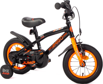 Amigo Bmx Jump Jongens Terugtraprem zwart/neon oranje 22 cm 12 inch zwart/neon oranje 22 cm 12 inch