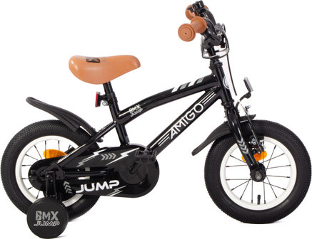 Amigo Bmx Jump Jongens Terugtraprem zwart/wit 22 cm 12 inch zwart/wit 22 cm 12 inch