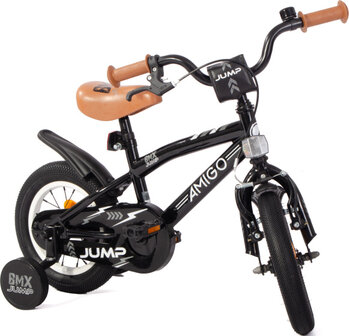 Amigo Bmx Jump Jongens Terugtraprem zwart/wit 22 cm 12 inch zwart/wit 22 cm 12 inch