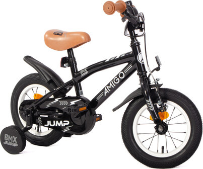 Amigo Bmx Jump Jongens Terugtraprem zwart/wit 22 cm 12 inch zwart/wit 22 cm 12 inch