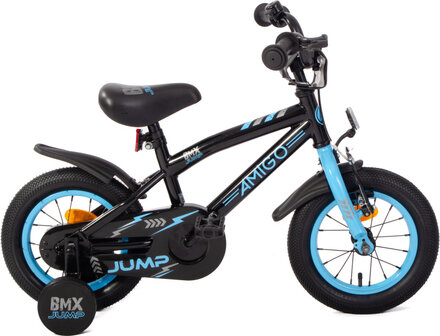 Amigo Bmx Jump Jongens Terugtraprem zwart/blauw 22 cm 12 inch zwart/blauw 22 cm 12 inch