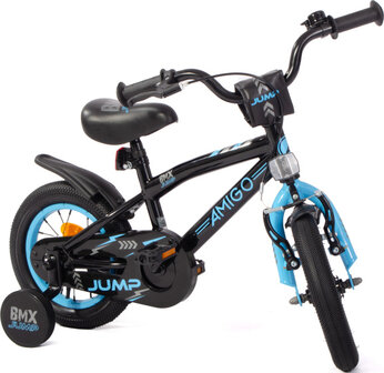 Amigo Bmx Jump Jongens Terugtraprem zwart/blauw 22 cm 12 inch zwart/blauw 22 cm 12 inch