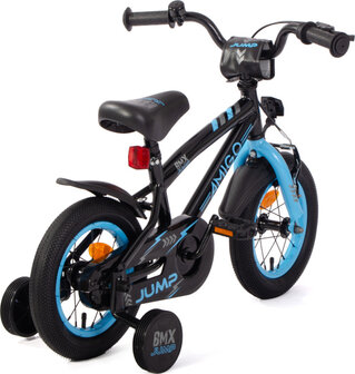 Amigo Bmx Jump Jongens Terugtraprem zwart/blauw 22 cm 12 inch zwart/blauw 22 cm 12 inch