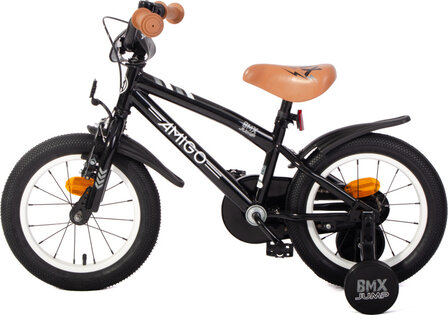 Amigo Bmx Jump Jongens Terugtraprem zwart/wit 22,5 cm 14 inch zwart/wit 22,5 cm 14 inch