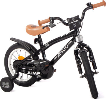 Amigo Bmx Jump Jongens Terugtraprem zwart/wit 22,5 cm 14 inch zwart/wit 22,5 cm 14 inch